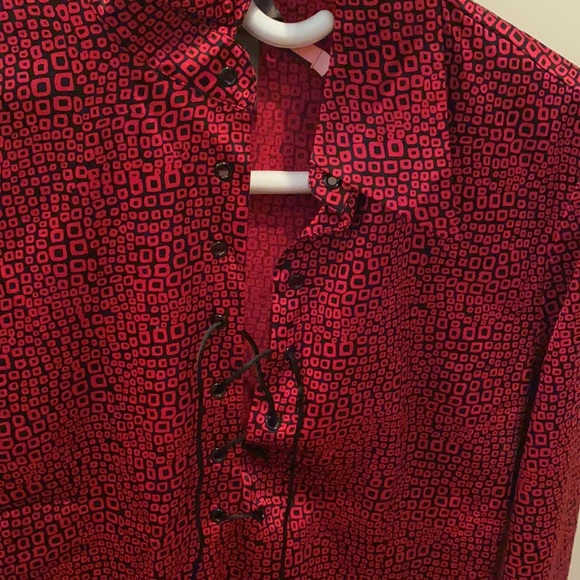 Calvin Klein red silk top - Picture 2 of 4